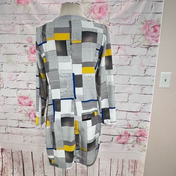 Armani exchange long sleeve lightweight geometric print shirt dress size small - Picture 6 of 11